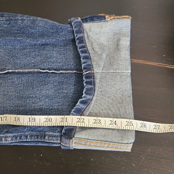 Ulla Johnson Women’s Genevieve Pintuck Wide Leg Cuff Jeans Índigo Blue Size 25 - Picture 10 of 13